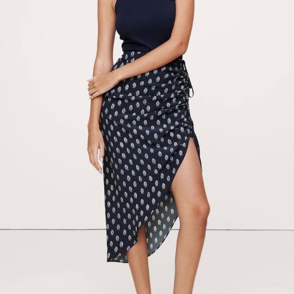 Banana Republic Silk midi skirt